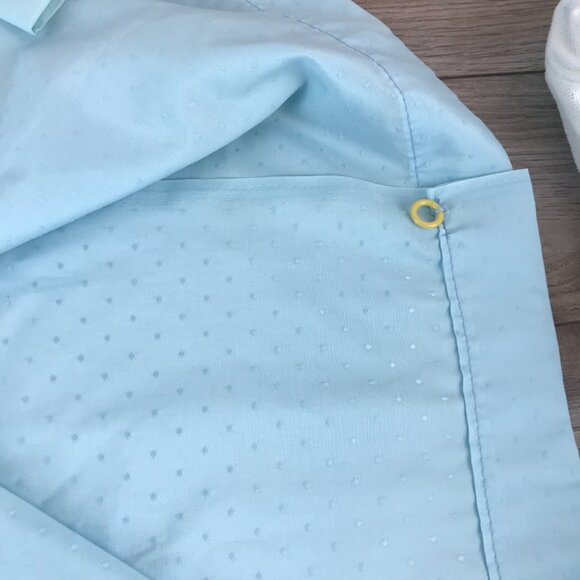 Vintage Pastel Blue & White Lace Baby Crib Bedding Set, Bumper Pad Ruffle Skirt - Picture 11 of 13